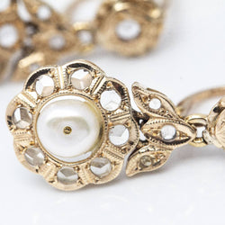 Boucles d'oreilles originales 1810 FLEUR avec diamants