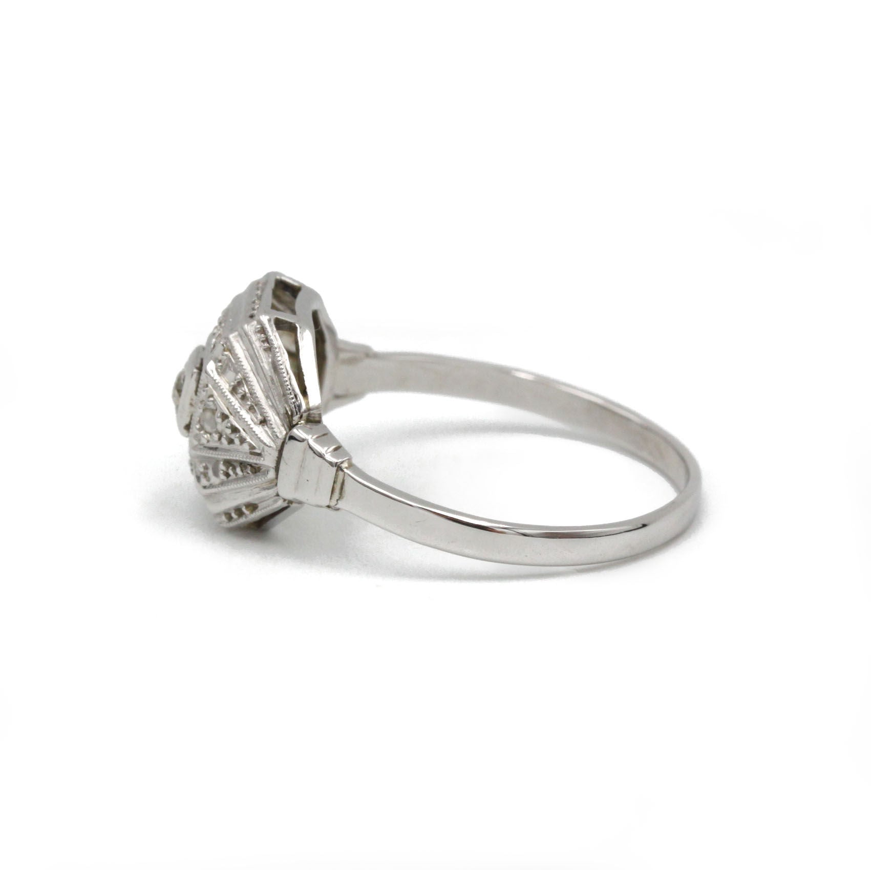 Bague - Or blanc, Platine & Diamants