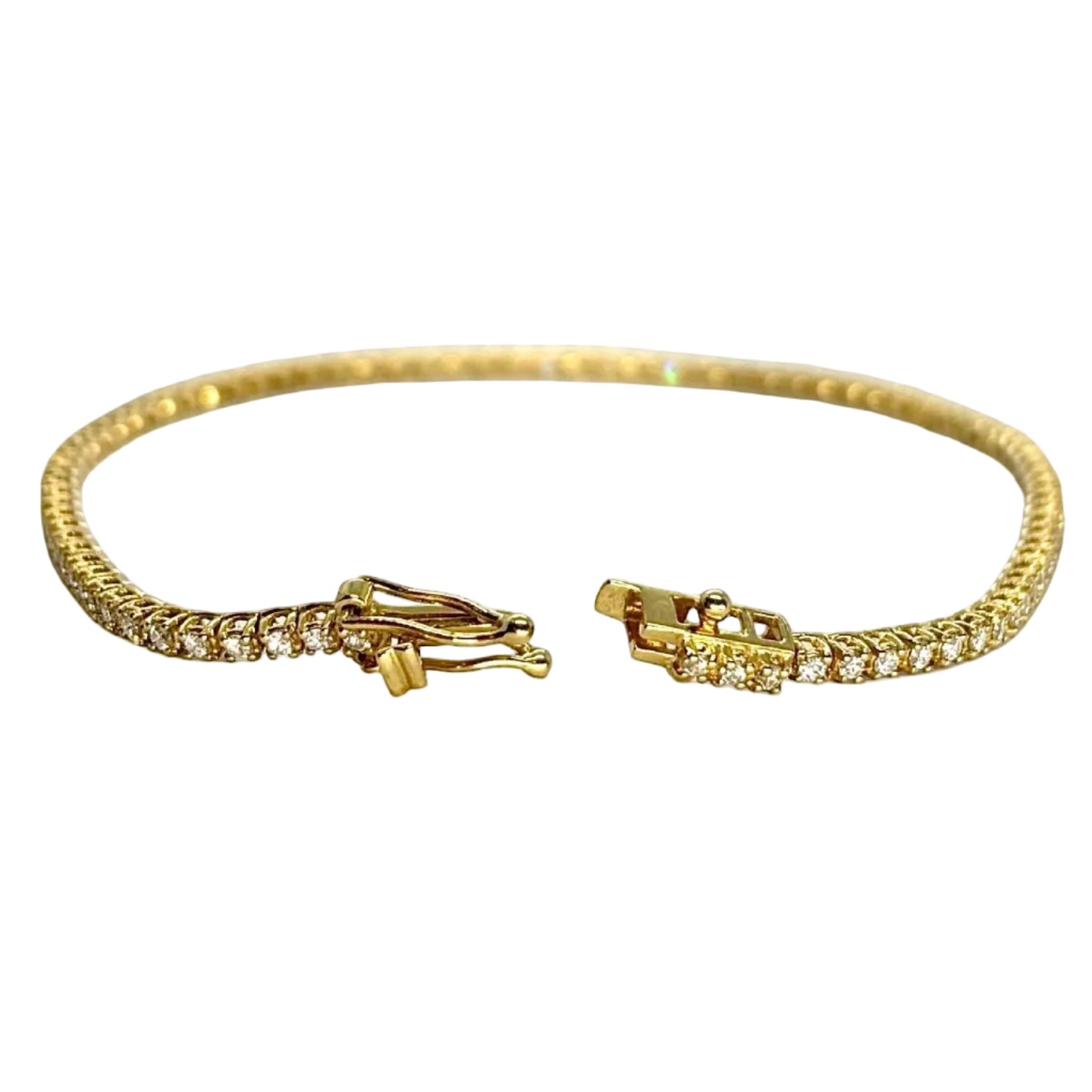 Bracelet Ligne en or jaune et diamants