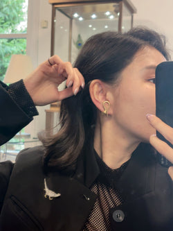 LALAOUNIS paire de clips d'oreilles serpents en or