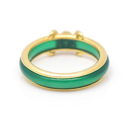 Bague en or avec agate et diamant. Deuxième main