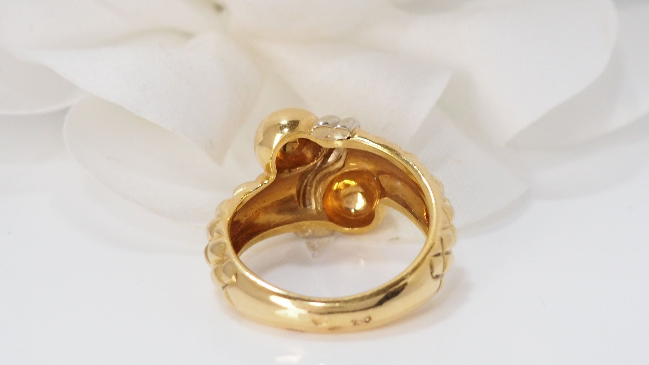 Toi &amp; Moi Ring In Yellow And White Gold