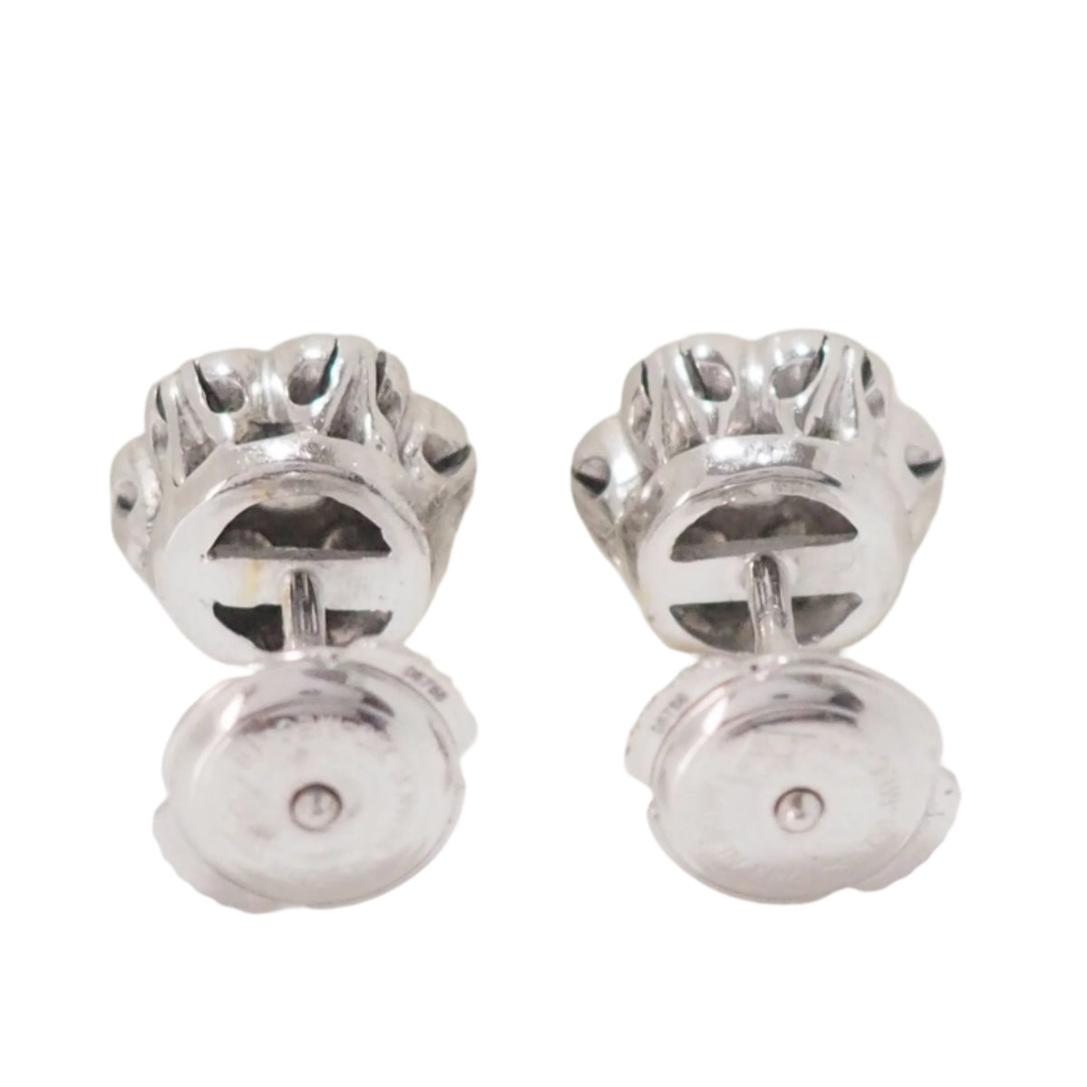 Boucles d'oreilles en or blanc et diamants