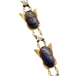 Renouveau égyptien bracelet, en or jaune 18k serti de 6 scarabées