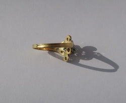 Bague Toi et Moi XIXe Volutes Diamants or et platine