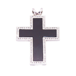 Pendentif CREU de DIAMANTS en or blanc