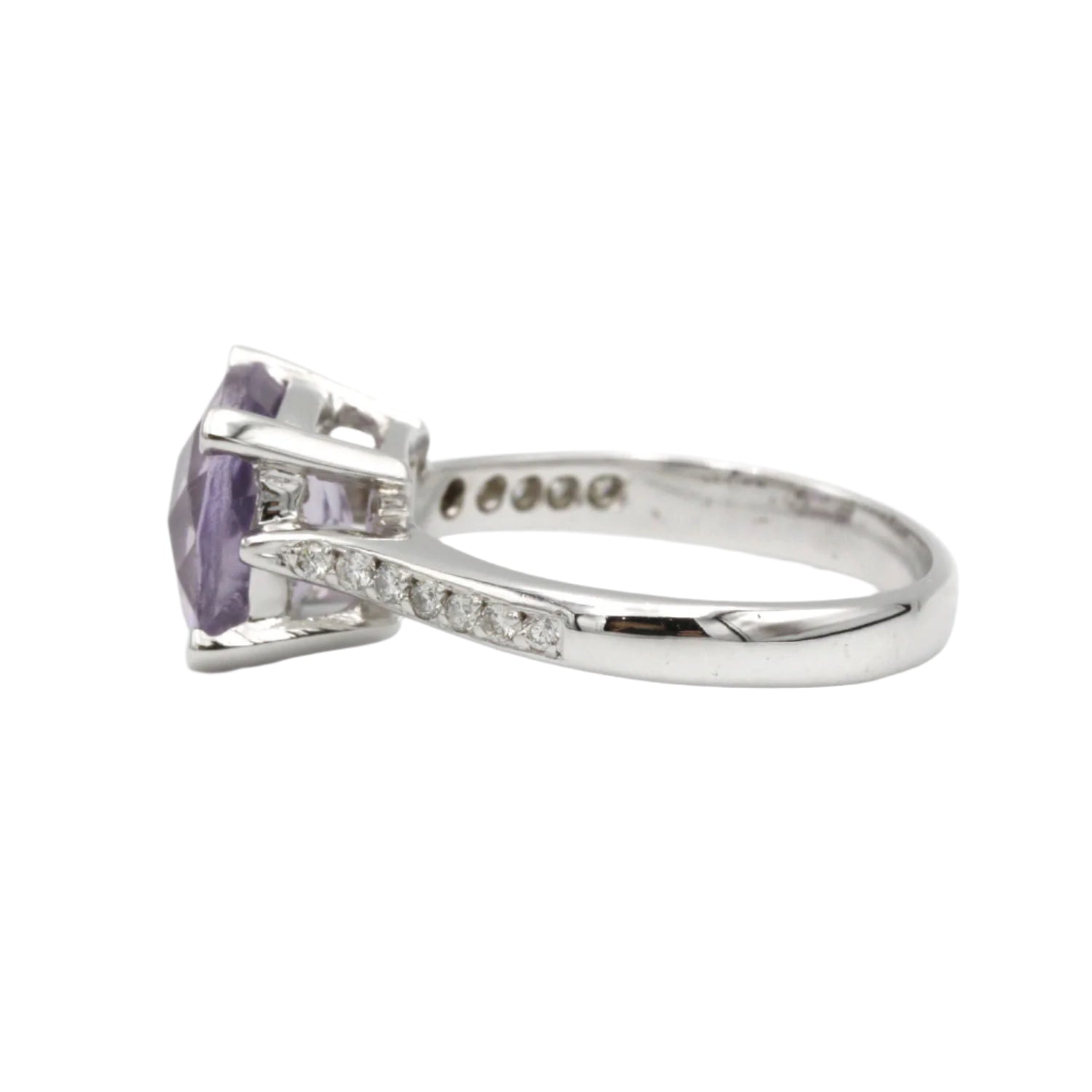 Bague - Or, Diamants, Améthyste