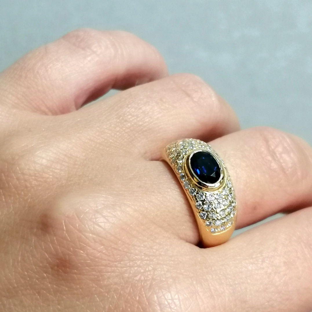 Bague Saphirs Diamants