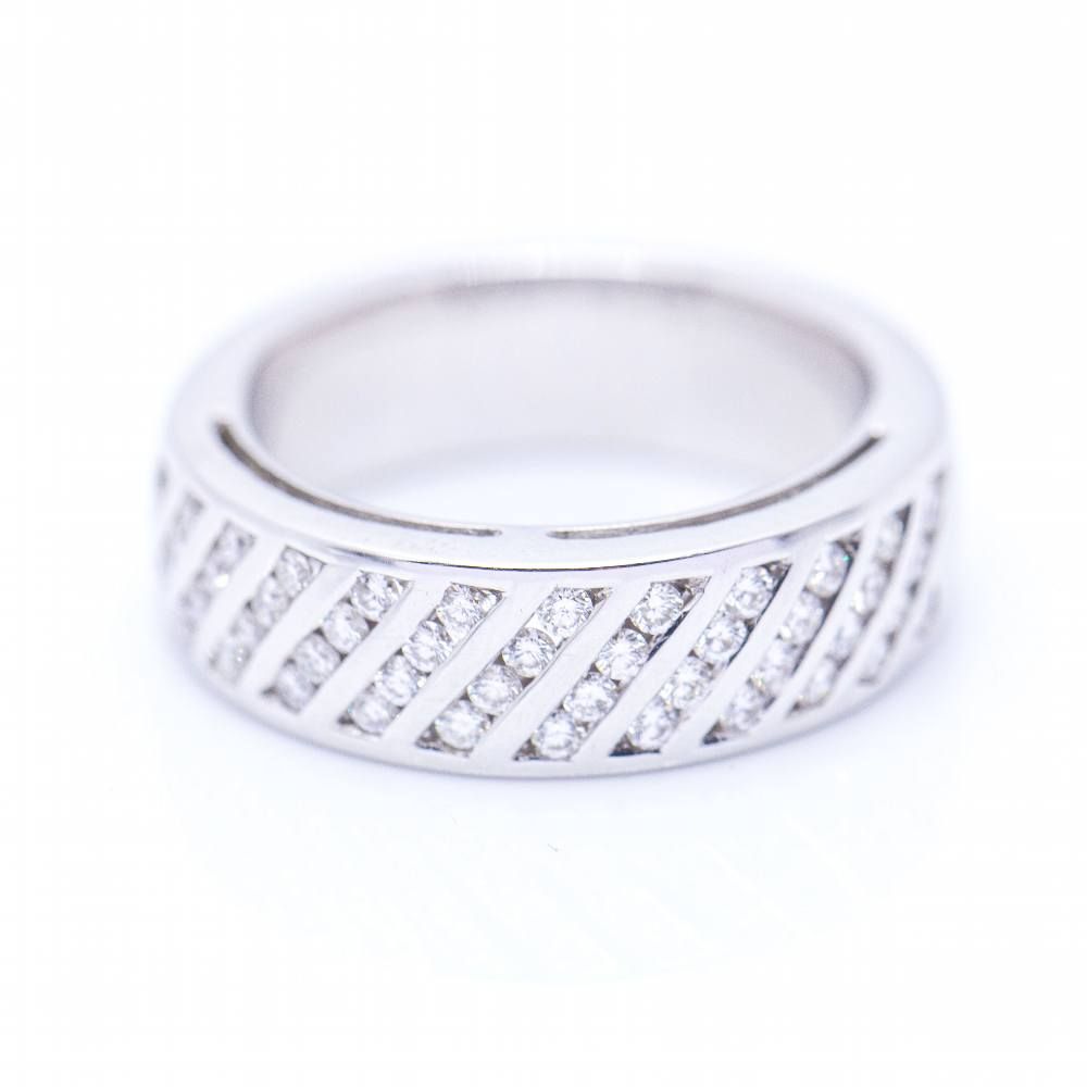 Bague ZIGZAG en or avec diamants d'occasion