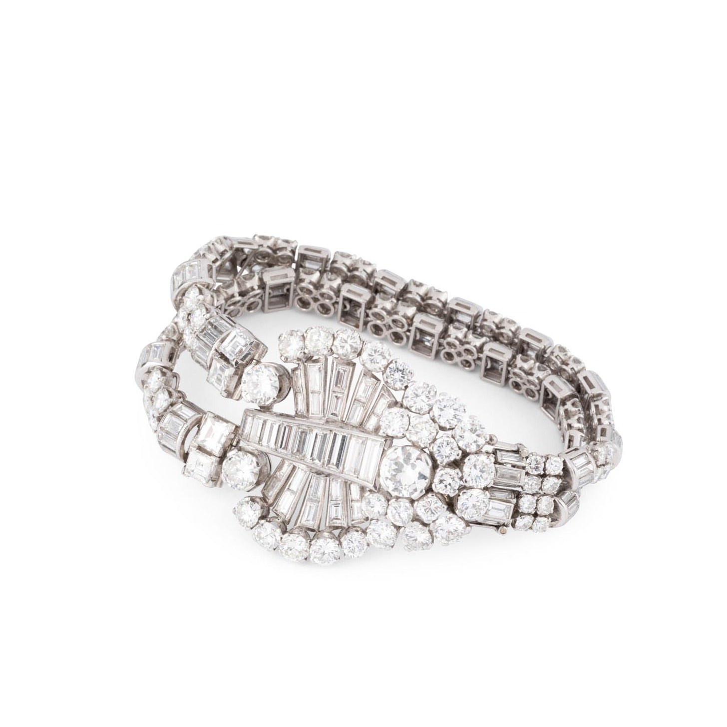 Collier en platine et diamants, transformable