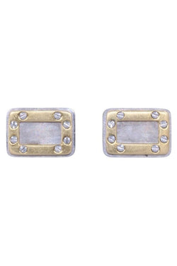 CARTIER boucles d'oreilles santos Dumont en or jaune et acier