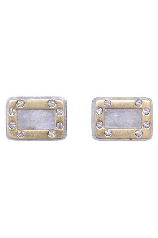 CARTIER boucles d'oreilles santos Dumont en or jaune et acier