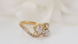 Bague Toi Et Moi En Or Jaune Et Diamants