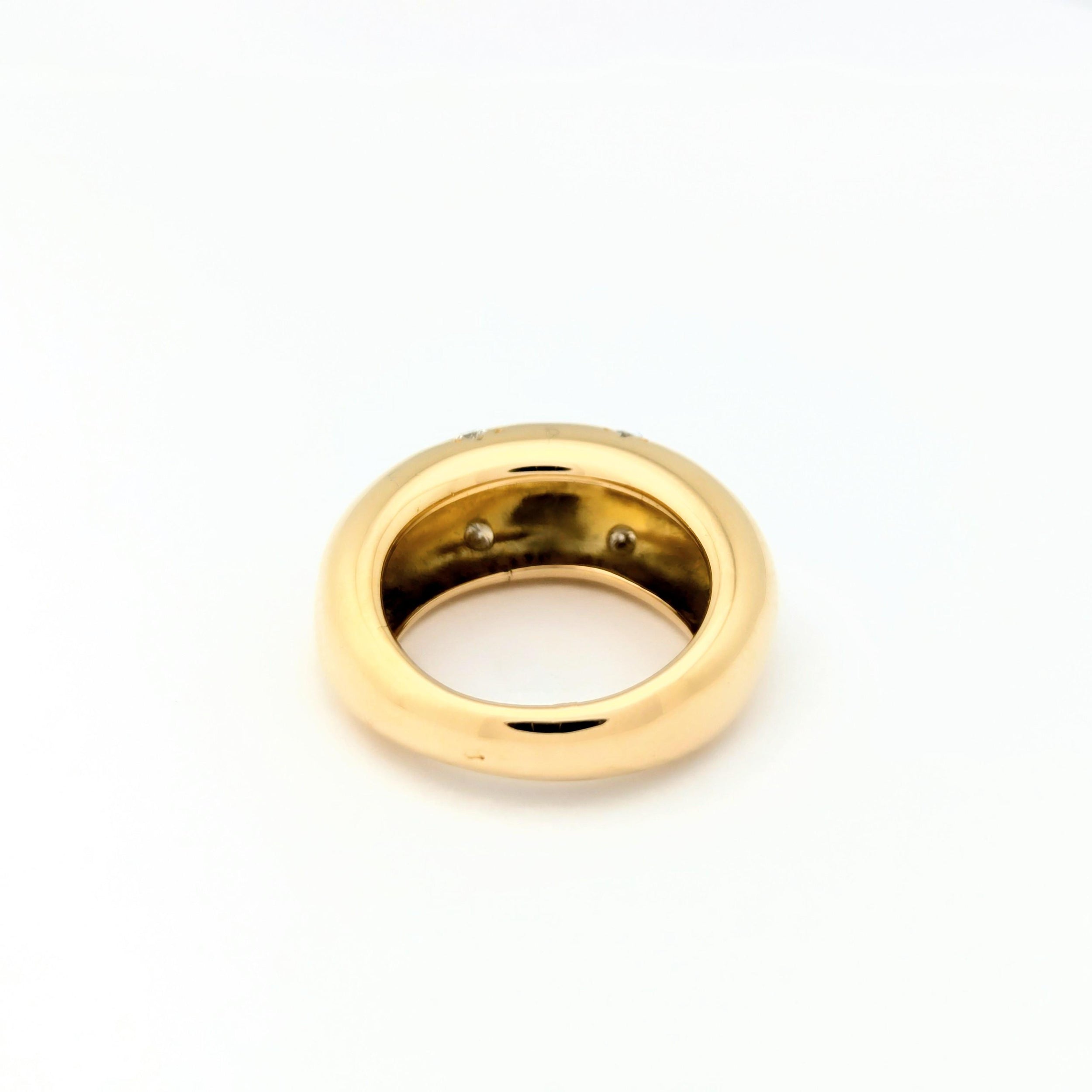 Bague étoiles en or jaune et diamants