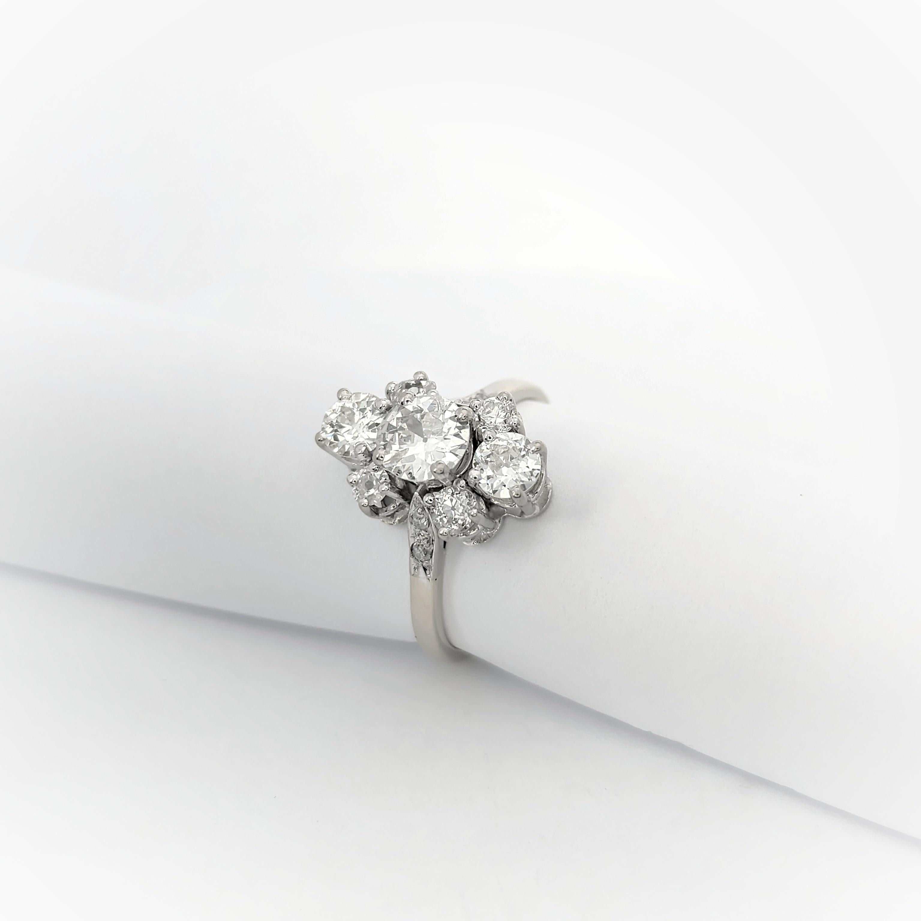 White gold and diamond ring