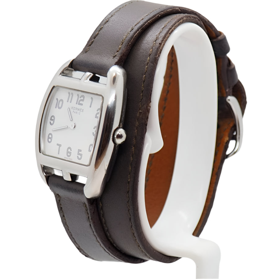 Montre Hermès CAPE COD tonneau en acier