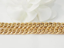 Collier maille gourmette en or jaune