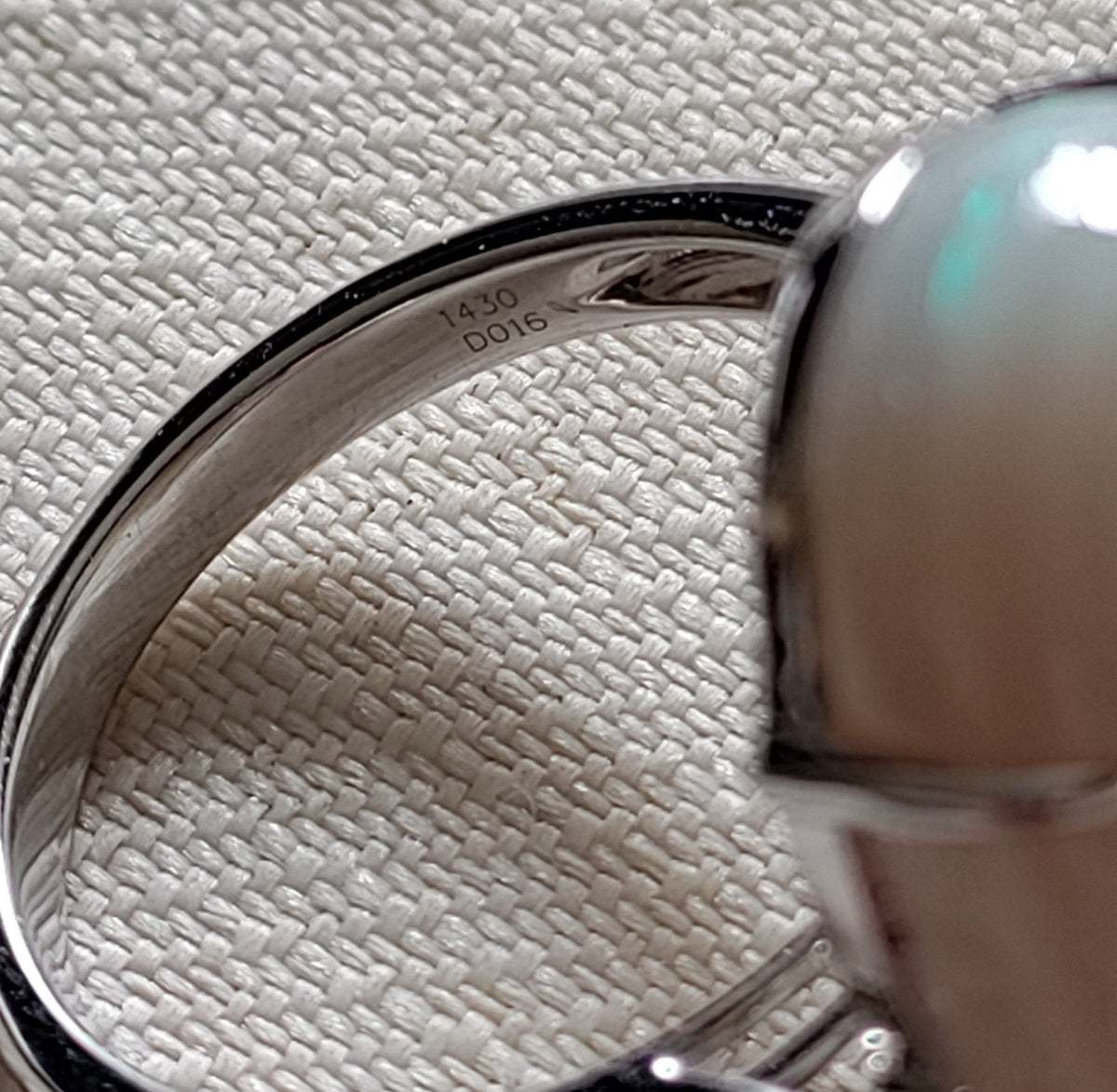 Bague Cocktail Opale Blanche d’Australie