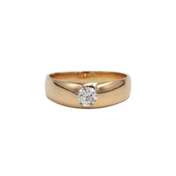 Bague Jonc en or rose et diamant