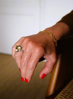 Bague Cocktail MAUBOUSSIN "Mes Couleurs à Toi", en or blanc quartz lemon et diamants