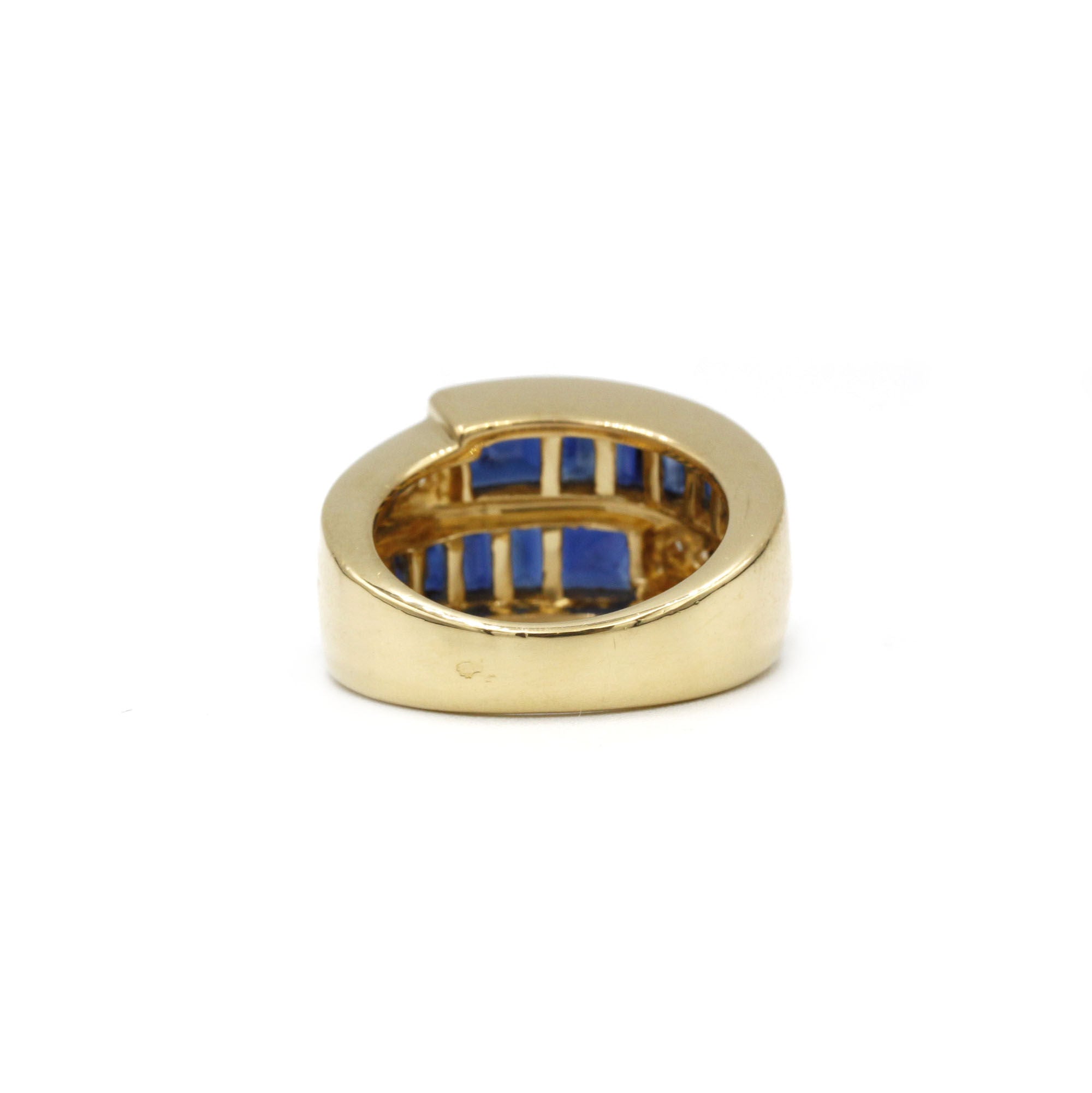 Bague - Or, Diamants & Saphirs