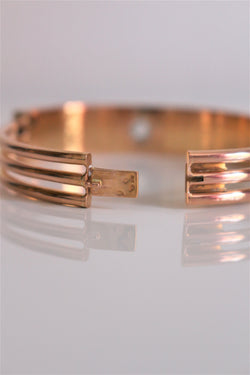 Bracelet Napoléon III Or Rose Et émail Noir