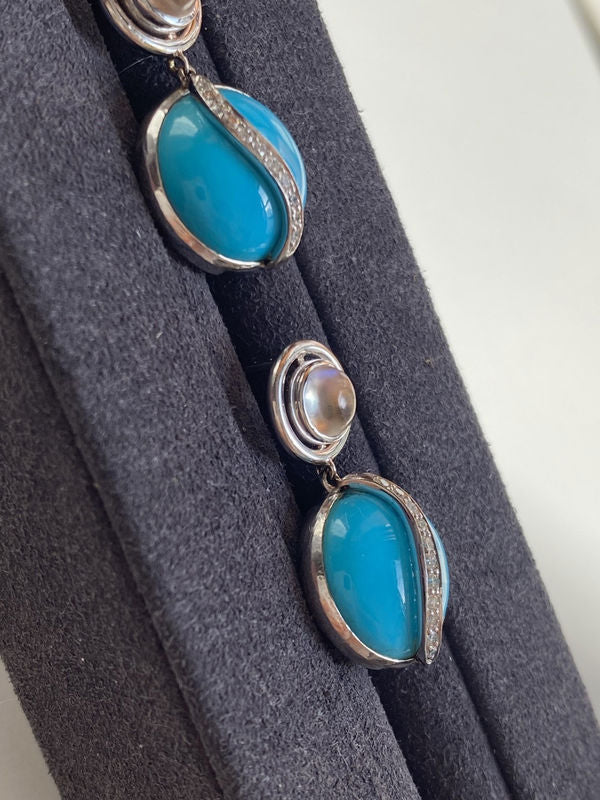 Earrings at white gold 18k