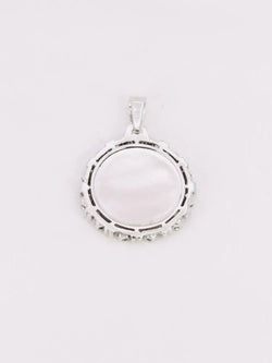 Médaille amour Augis entourage coeurs diamants Plus qu'hier moins que demain or blanc rubis - Castafiore