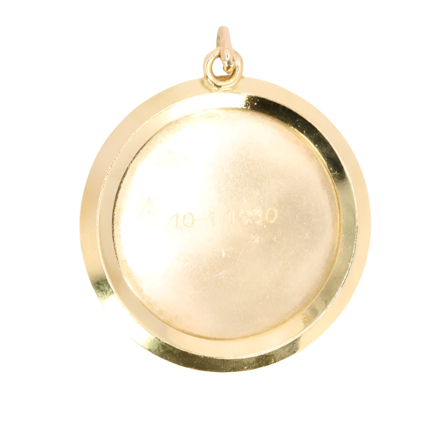 Medaille Amour Augis JUMBO Plus qu'hier moins que demain or jaune diamants rubis - Castafiore