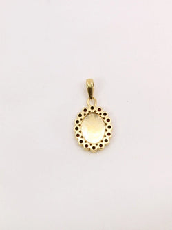 Médaille amour Augis ovale Plus qu'hier moins que demain or jaune diamant rubis - Castafiore