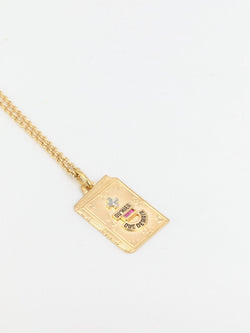 Médaille Amour Augis Plus Hier Moins Demain en or figurant un livre - Castafiore