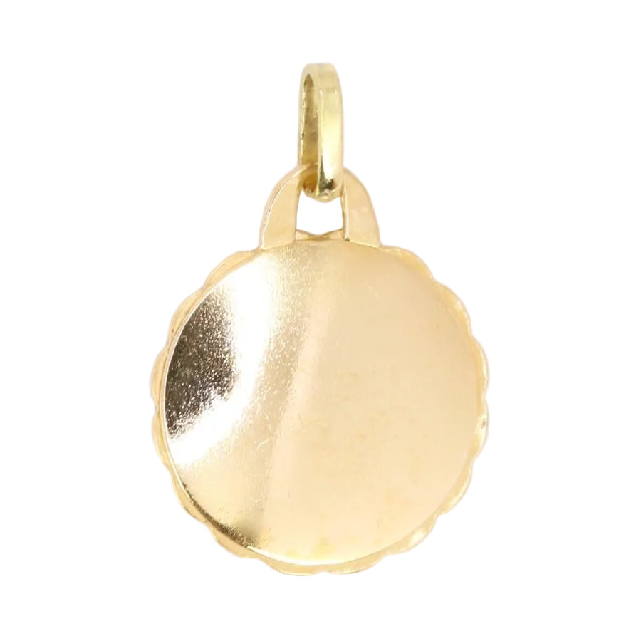 Médaille amour Augis ronde Plus hier Moins que demain or jaune rubis - Castafiore
