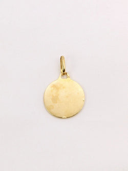 Médaille amour Augis ronde Plus qu'hier moins que demain or jaune diamant rubis - Castafiore