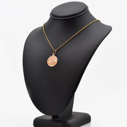 Médaille ancienne de baptême or rose - Castafiore