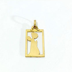 Médaille ange en or champagne - Castafiore