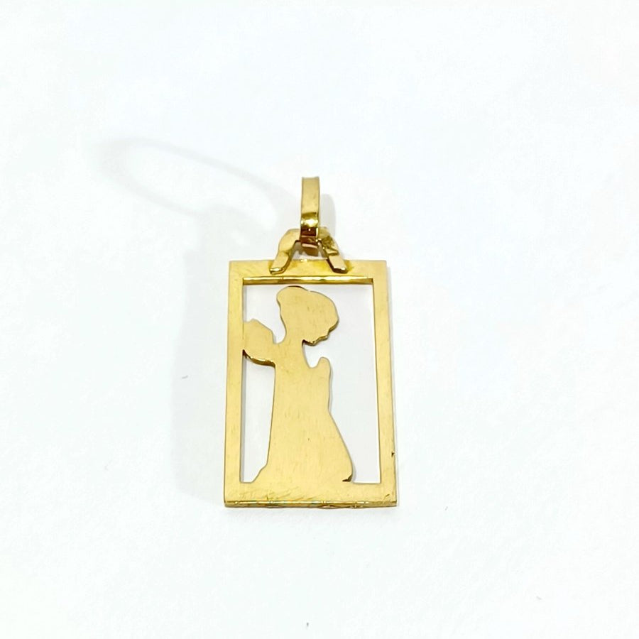 Médaille ange en or champagne - Castafiore