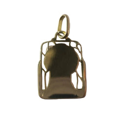 Médaille Art Déco Vierge Marie Vitrail - Castafiore