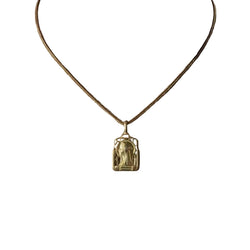 Médaille Art Déco Vierge Marie Vitrail - Castafiore