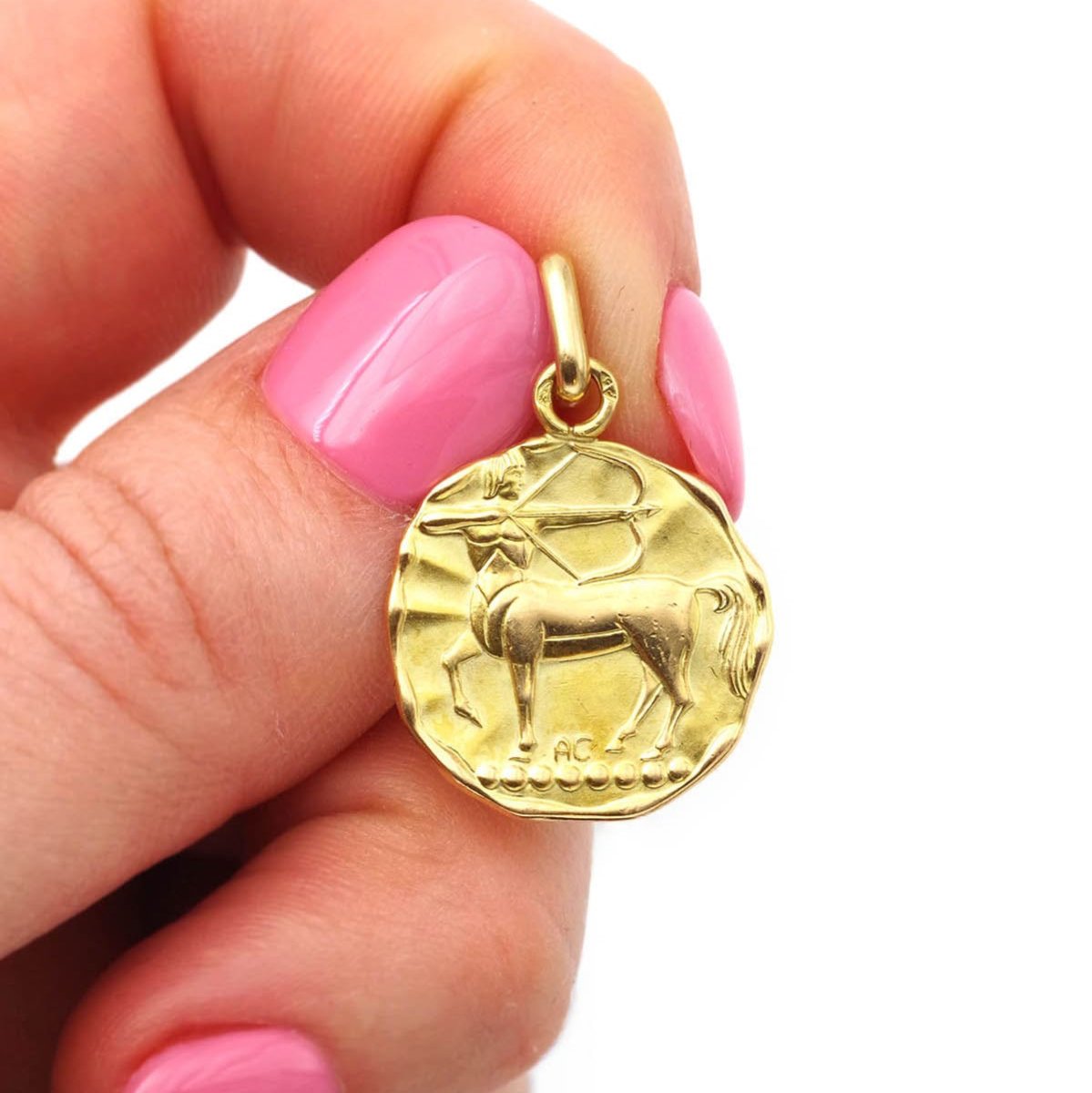 Médaille AUGIS "astrologique sagittaire" en or jaune - Castafiore