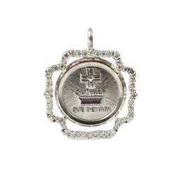 Médaille AUGIS en or blanc, rubis et diamants - Castafiore