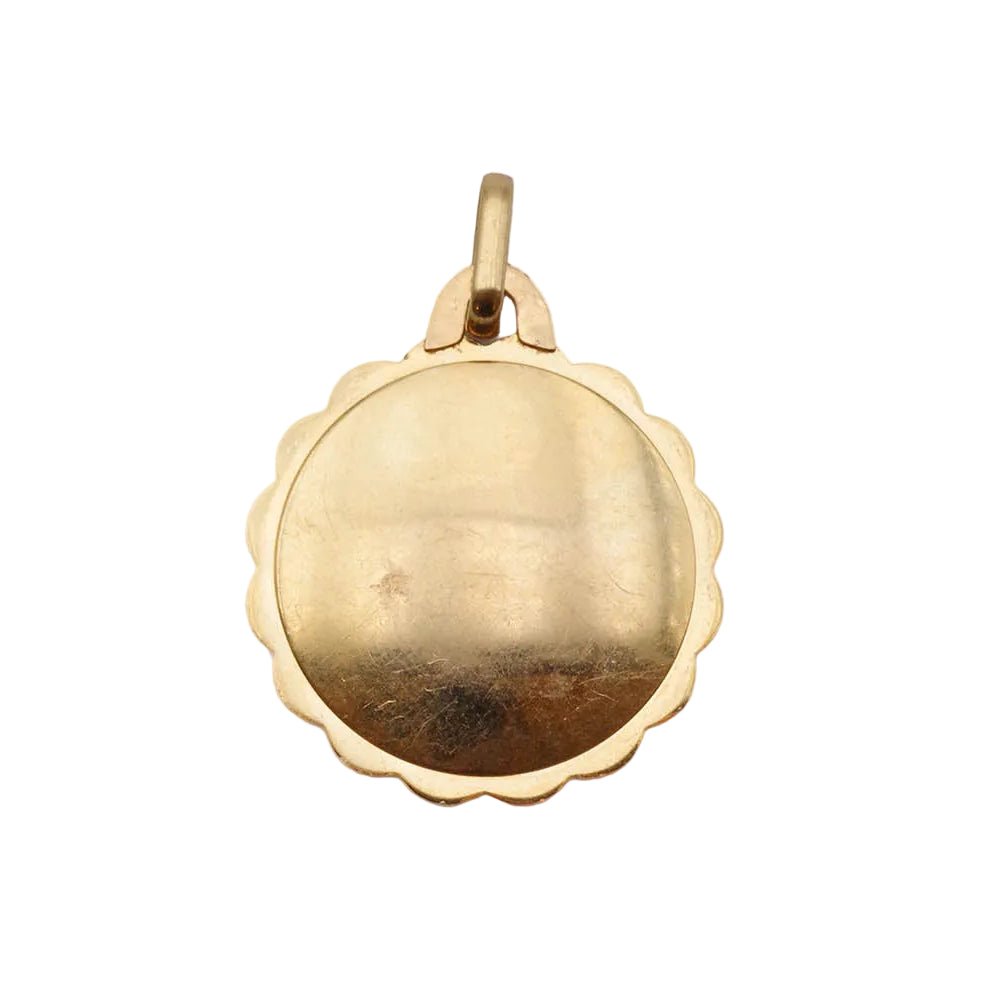 Médaille AUGIS en or jaune, or blanc et rubis - Castafiore