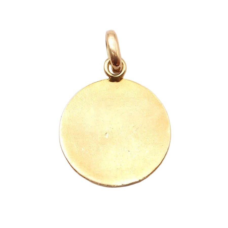 Médaille AUGIS en or jaune, rubis et diamant