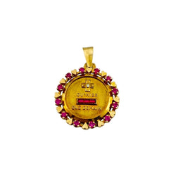 Médaille AUGIS en or jaune, rubis et diamants - Castafiore