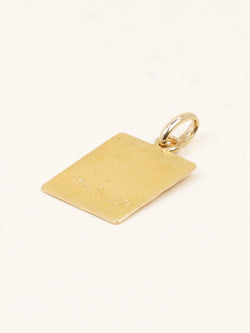 Medaille Augis rectangulaire Plus hier Moins Demain or jaune - Castafiore