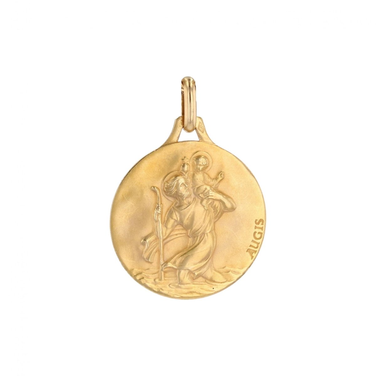 Médaille AUGIS Saint Christophe en or jaune - Castafiore