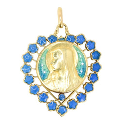 Médaille BECKER en or jaune et émail - Castafiore