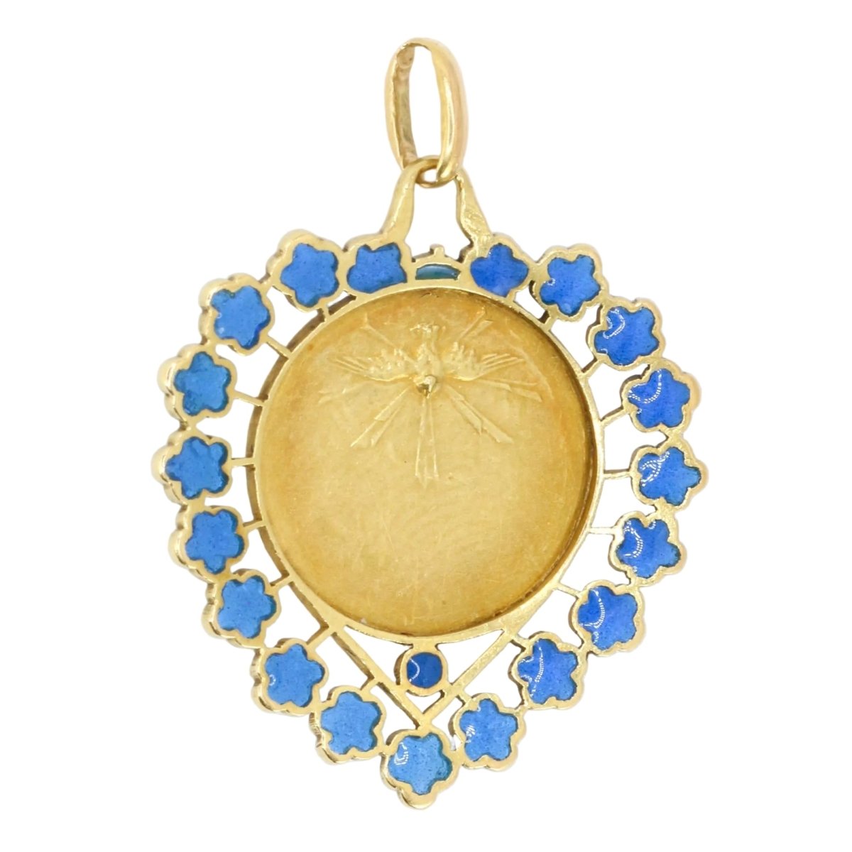 Médaille BECKER en or jaune et émail - Castafiore