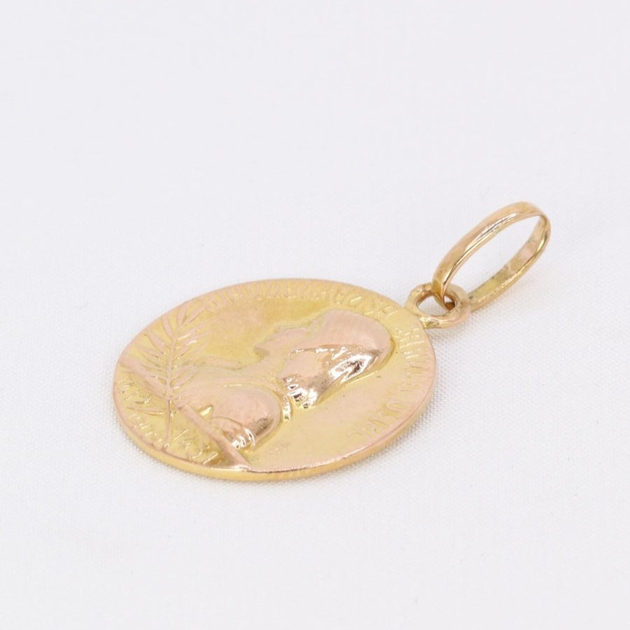 Médaille bienheureuse Jeanne d'Arc or jaune - Castafiore