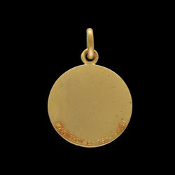 Médaille Boucheron "Ange amour à la Colombe" en Or jaune 18k massif vers 1970. Boite d'origine. - Castafiore
