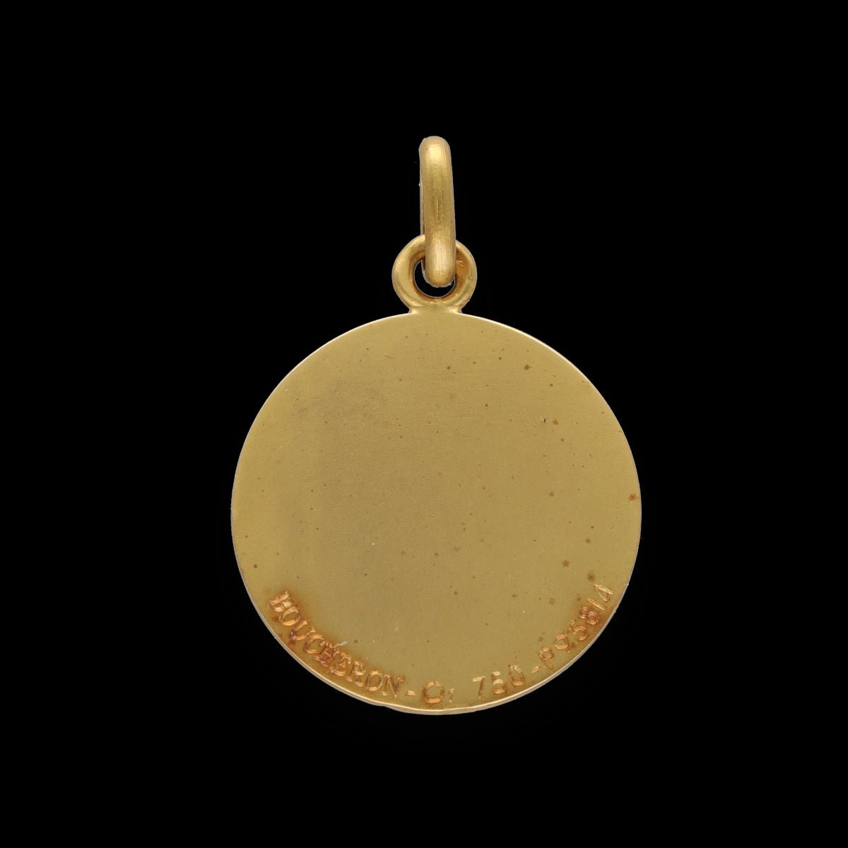 Médaille Boucheron "Ange amour à la Colombe" en Or jaune 18k massif vers 1970. Boite d'origine. - Castafiore